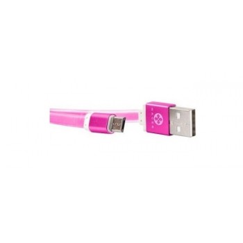 Naceb Cable USB A Macho - Micro USB B Macho, 1 Metro, Rosa - Envío Gratis