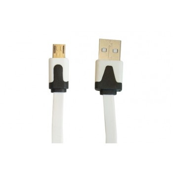 Ovaltech Cable Micro USB B Macho - USB A Macho, 1 Metro, Blanco/Negro - Envío Gratis