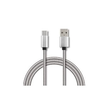 Ghia Cable USB Macho - USB C Macho, 1 Metro, Plata - Envío Gratis