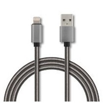 Ghia Cable USB Macho - Lighting Macho, 1 Metro, Gris - Envío Gratis