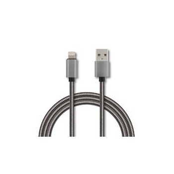 Ghia Cable USB Macho - Lighting Macho, 1 Metro, Gris - Envío Gratis