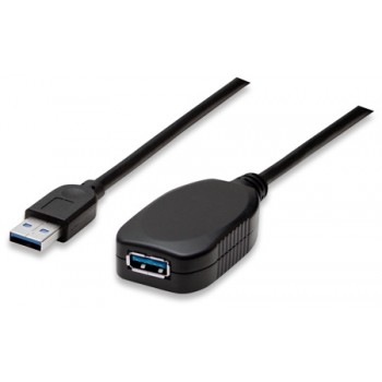 Manhattan Cable USB 3.0 A Macho - USB 3.0 A Hembra, 5 Metros, Negro - Envío Gratis