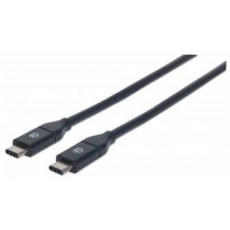 Manhattan Cable USB C Macho - USB C Macho, 1 Metros, Negro - Envío Gratis