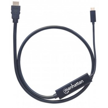 Manhattan Cable USB C Macho - HDMI Macho, 1 Metro, Negro - Envío Gratis