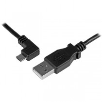 StarTech.com Cable USB A Macho - Micro-USB B Macho Acodado a la Izquierda, 50cm, Negro - Envío Gratis