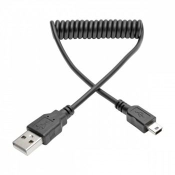 Tripp Lite Cable en Espiral USB A Macho - Mini-USB B Macho, 1.8 Metros, Negro - Envío Gratis