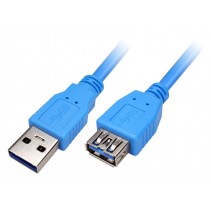 Xtech Cable USB A Macho - USB A Hembra, 1.8 Metros, Azul - Envío Gratis