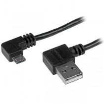 StarTech.com Cable USB A Macho - micro USB B Macho, Ángulo Derecho, 2 Metros, Negro - Envío Gratis