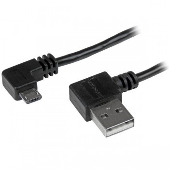 StarTech.com Cable USB A Macho - micro USB B Macho, Ángulo Derecho, 2 Metros, Negro - Envío Gratis