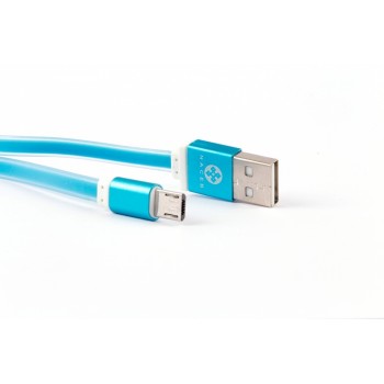 Naceb Cable USB 2.0, USB A Macho - micro USB Macho, 1 Metro, Azul - Envío Gratis