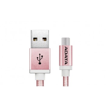 Adata Cable Android USB 2.0 A Macho - Micro-USB 2.0 B Macho, 1 Metro, Rosa - Envío Gratis