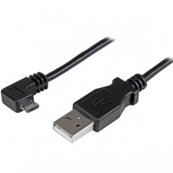 StarTech.com Cable USB - micro USB con Conector Acodado a la Derecha, 2 Metros, Negro - Envío Gratis