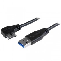 StarTech.com Cable Delgado de micro USB 3.0, Ángulo Izquierdo, 50cm, Negro - Envío Gratis