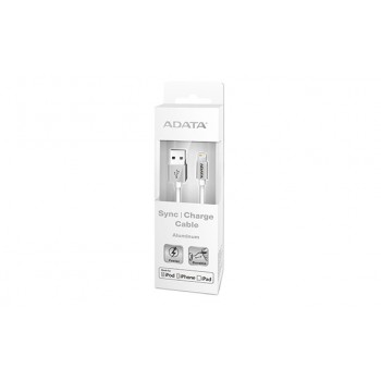 Adata Cable AMFIAL-100CM-CSV USB A 2.0 Macho - Lightning Macho, 1 Metro, Plata - Envío Gratis