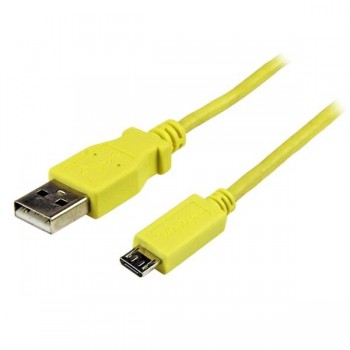 StarTech.com Cable Slim Micro USB B - USB A, 1 Metro, Amarillo - Envío Gratis