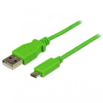 StarTech.com Cable Slim Micro USB B - USB A, 1 Metro, Verde - Envío Gratis