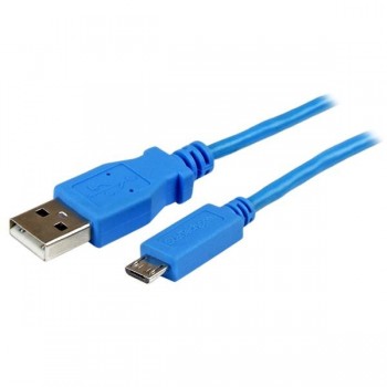 StarTech.com Cable Slim Micro USB B - USB A, 1 Metro, Azul - Envío Gratis