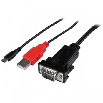 StarTech.com Cable Micro USB Macho - Serie DB9 Macho para Android, 1 Metro, Negro - Envío Gratis