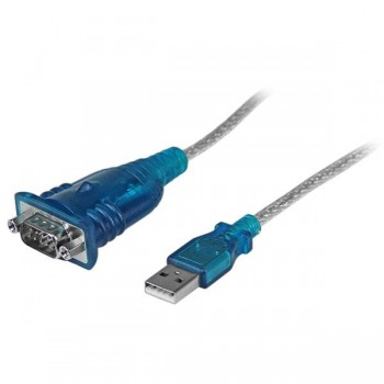 Startech.com Cable Adaptador USB 2.0 A Macho - RS-232 de 1 Puerto Serial DB9 Macho, 43cm, Azul/Plata - Envío Gratis