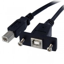 StarTech.com Cable USB de Montaje en Panel, USB B Macho - USB B Hembra, 30cm, Negro - Envío Gratis