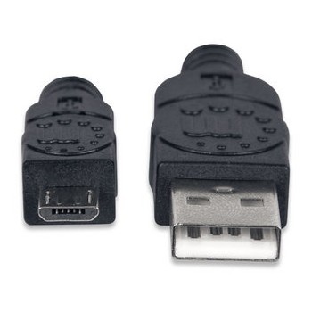 Manhattan Cable USB 2.0, USB A Macho - micro USB B Macho, 50cm, Negro - Envío Gratis