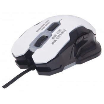 Mouse Gamer Manhattan Óptico 179232, Alámbrico, USB, 2400DPI, Negro/Blanco - Envío Gratis