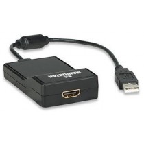 Manhattan Cable USB 2.0 Macho - HDMi Hembra, Negro - Envío Gratis