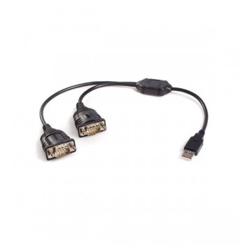 StarTech.com Cable USB A Macho - 2x DB9 Macho, 31cm, Negro - Envío Gratis