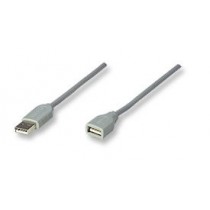 Manhattan Cable USB A - USB A, 4.5 Metros, Gris - Envío Gratis