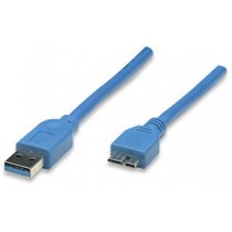 Manhattan Cable USB A Macho - micro USB B Macho, 2 Metros, Azul - Envío Gratis