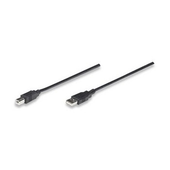 Manhattan Cable USB A - USB B, .5 Metros, Negro - Envío Gratis