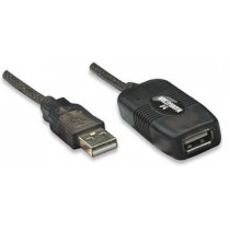 Manhattan Cable USB Macho- USB Hembra, 10 Metros, Negro - Envío Gratis