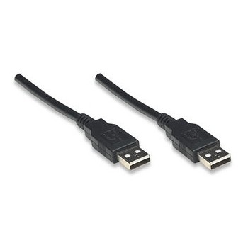 Manhattan Cable USB A Macho - USB A Macho, 1.8 Metros, Negro - Envío Gratis