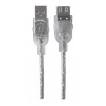 Manhattan Cable Extensión de Alta Velocidad USB 2.0, USB A Macho - USB A Hembra, 3 Metros, Plateado - Envío Gratis