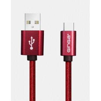 Ginga Cable USB A Macho - USB C Macho, Rojo - Envío Gratis