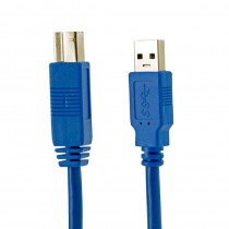 Vcom Cable USB A Macho - USB B Macho, 1.5 Metros, Azul - Envío Gratis