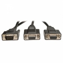 Tripp Lite Cable Divisor en Y para Monitor VGA de Alta Resolución HD15 Macho - 2x HD15 Hembra, 30cm, Negro - Envío Gratis
