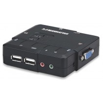 Manhattan Switch KVM 151252, 2x USB, 2x VGA - Envío Gratis