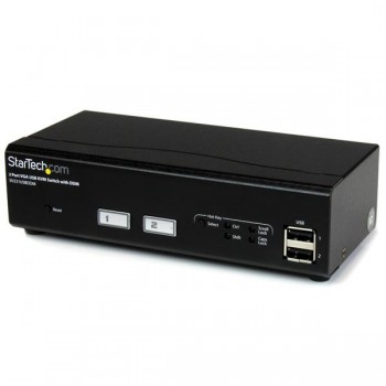 StarTech.com Switch KVM de 2 Puertos VGA con Tecnología de Conmutado Rápido (DDM) y Cables - Envío Gratis
