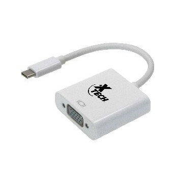 Xtech Adaptador USB Type-C Macho - VGA Hembra, Blanco - Envío Gratis