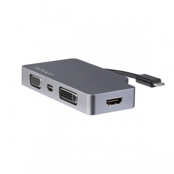 StarTech.com Adaptador de Video USB-C Macho - VGA/DVI/HDMI/mDP Hembra, Gris - Envío Gratis