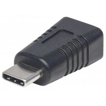 Manhattan Adaptador Micro USB B - USB C, Negro - Envío Gratis