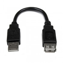 StarTech.com Cable de Extensión USB 2.0 Macho - Hembra, 15cm, Negro - Envío Gratis