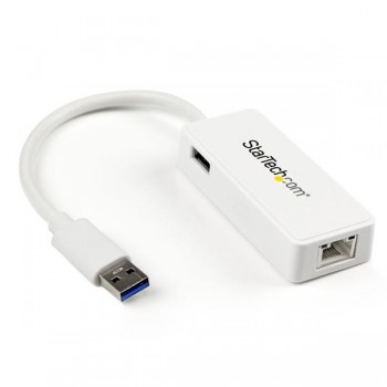 StarTech.com Tarjeta Ethernet Externa USB 3.0 con Hub, Alámbrico, 1x RJ-45, Blanco - Envío Gratis