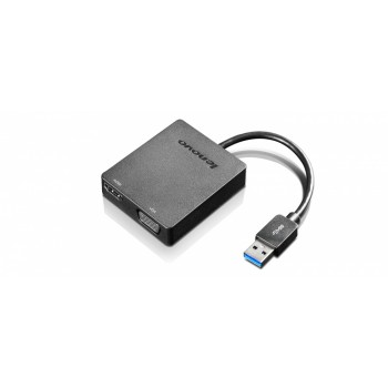 Lenovo Adaptador Universal USB 3.0 - VGA/HDMI, Negro - Envío Gratis