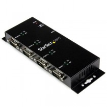 StarTech Hub Concentrador Adaptador USB a Serial RS232 DB9, 4 Puertos, Negro - Envío Gratis