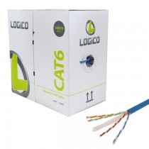 Logico Bobina de Cable Cat6 UTP, 305 Metros, Azul - Envío Gratis