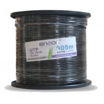 Enson Bobina de Cable Cat5e UTP Pro-II con Gel para Exteriores, 305 Metros, Negro - Envío Gratis