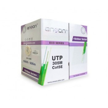 Enson Bobina de Cable Cat5e UTP, 305 Metros, Blanco - Envío Gratis