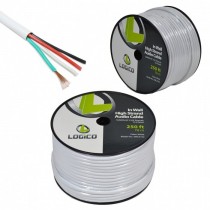 Logico Bobina de Cable de Audio Calibre 16, 76 Metros, 7.5mm, Blanco - Envío Gratis